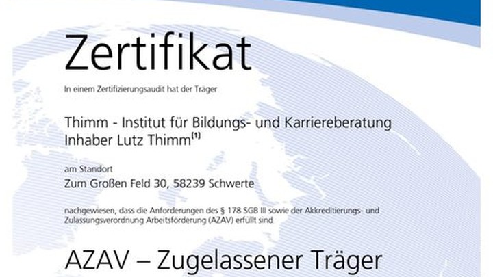 Zertifikat der GUTcert, 2024